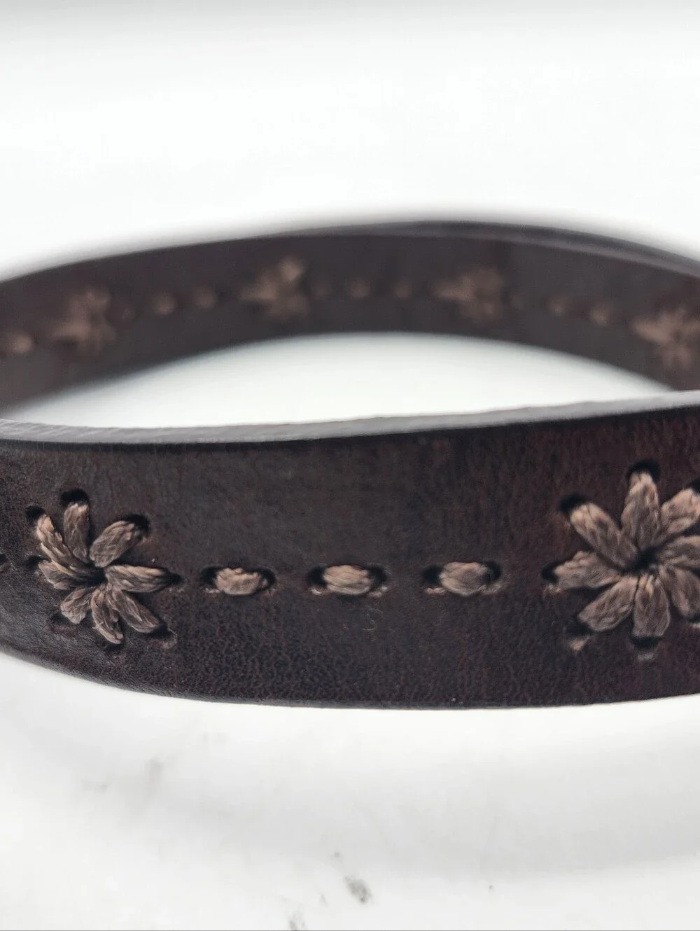 Dockers Brown Floral Leather Women’s Belt